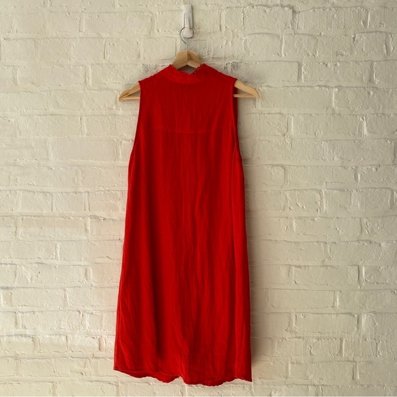 Tuckernuck || Pomander Place Dutton A-Lind Mini Shirt Dress Poppy Red XS - Picture 6 of 9